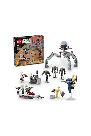 LEGO® Star Wars™ Klon Trooper ve Savaş Droidi Savaş Paketi Seti 75372-7+ Yaratıcı Oyuncak Yapım Seti - 215 Parça