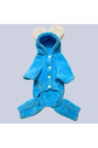 Gedyco Teidi Mavi Peluş Küçük Irk Köpek Tulumu