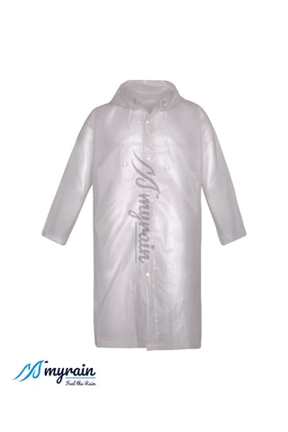 Myrain Kapüşonlu Çıtçıtlı Eva Yağmurluk Beyaz