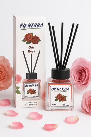 By Herba Gül Aromalı Çubuklu Oda Kokusu 120ml