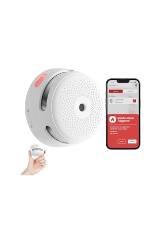 Pilli Akıllı Duman Dedektörü Yangın Alarmı Wi-fi Duman Dedektörü Gerçek Zamanlı Uygulama Bildirimleri Xs01-wx
