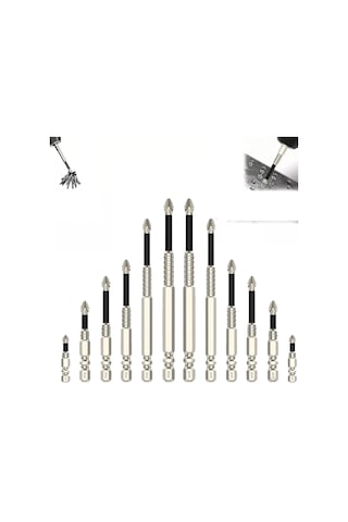 Highmagnety Tornavida Matkap Ucu, Ömür Boyu Matkap Bitleri, Antislip Dayanıklılığı Manyetik Elektrikli Tornavida Seti, 25 50 65 70 90 150 Mm 2 Set