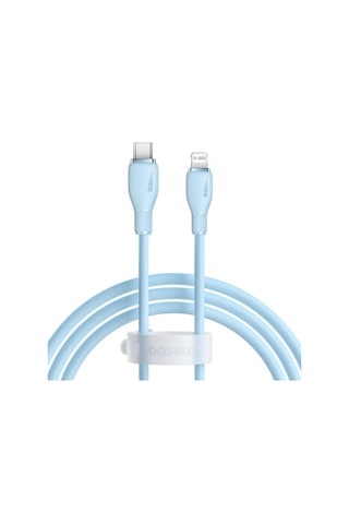 Baseus Pudding 1.2 M Hızlı Şarj Özellikli Type-C to Lightning 20 W Kablo Mavi