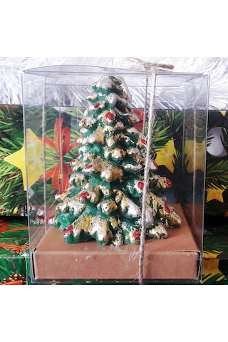 2 Adet Yılbaşı Mumu Noel Baba Mumu + Çam Ağacı Mumu Gerçek Mum Yılbaşı Süsleri Noel Babalı Mum Yılbaşı Çam Ağaçlı Mum