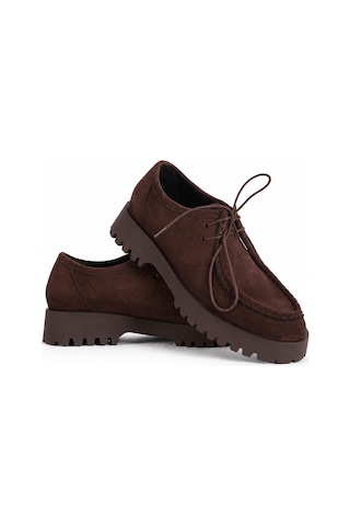 Trender 30-2807 Kahve Süet Kadın Loafer Ayakkabı 27ksd9000009 Kahverengi
