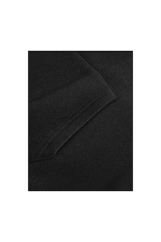 Herkesemoda Çiçekler Baskılı İçi Polarlı Kapüşonlu Sweatshirt Siyah