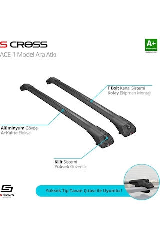 Citroen C5 Aircross 2018 Üzeri Ace-1 Model Siyah Ara Atkı A+ Kalite