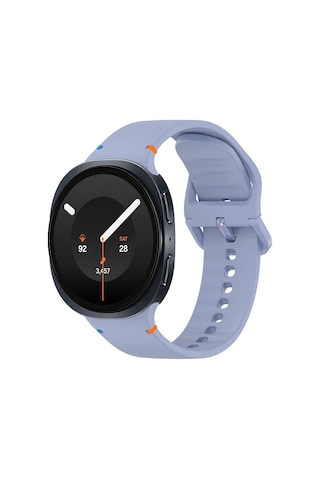 Novstrap Samsung Galaxy Watch 9 40mm 44mm İle Uyumlu Kordon Dikişli Silikon Kayış Tam Uyumlu Pimli