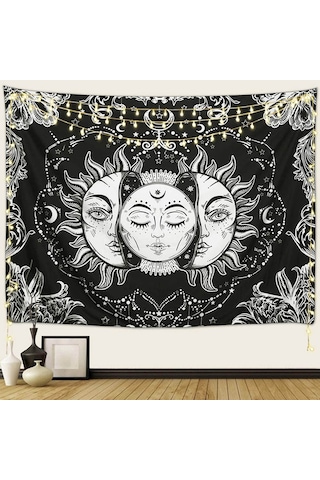 Honmex Nordik Stili Sevgili Çizimli Duvar Örtüsü - Yumuşak Tüylü Kumaş, 3d Baskı, Yıkama Dayanıklı, 130x150cm, Montaj Setiyle Tys1 Diğer