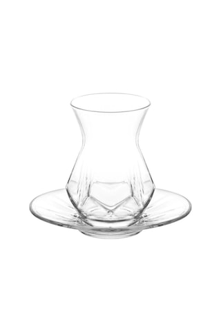 Lav Cam 12'li Alya Çay Seti Çay Bardağı 12 Parça Beyaz 200-249 Ml