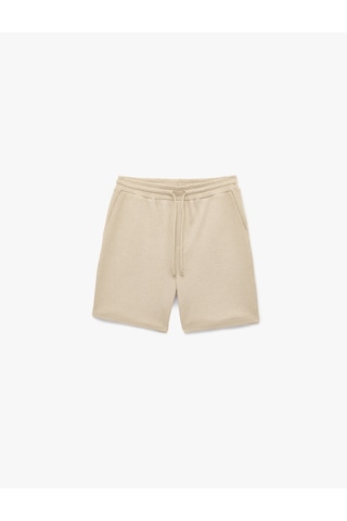 Koton Regular Fit Cepli Bermuda Beli Bağcıklı Şort Bej 6sam40009mk Ekru