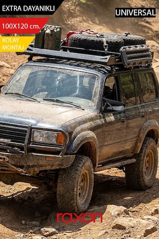 Universal Off Road Pnd Serisi Tavan Üstü Sepet 100x120cm. Dayanıklı Yük Taşıma Sistemi
