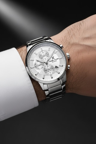 Daniel Klein 8682308390902 Çelik Kordonlu Takvimli Sevgili Çift Kol Saatleri Gümüş