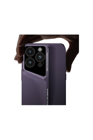 Apple Uyumlu iPhone 14 Pro Max Uyumlu Kılıf Ultra İnce Kamera Korumalı Sert Rubber Zore Procase Kapak-derin Mor Derin Mor -