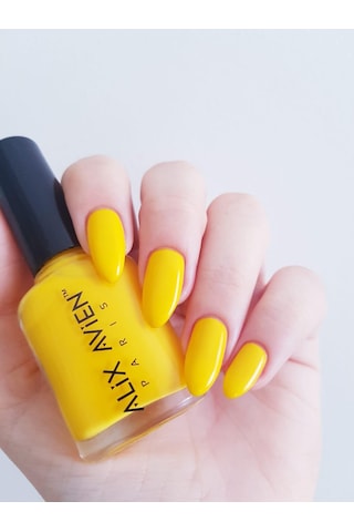 Alix Avien Sarı Oje 68 Yüksek Pigmentli Uzun Süreli Kalıcılık Hızlı Kuruma Nail Lacquer 68