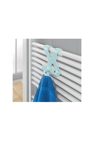 Buffer Pratik Kolay Taşımabilir Havlupan 2 Kancalı Banyo Askı Beyaz