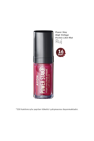 Avon Powerstay High Voltage Spark Likit Ruj Cherry Charge