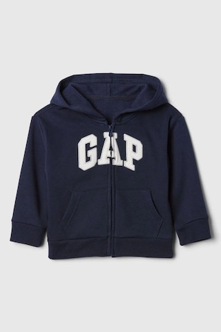 Gap Relaxed Erkek Bebek Fermuarlı Kapüşonlu Sweatshirt-10110 Lacivert