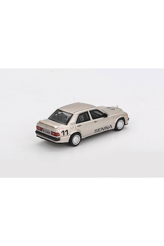 1:64 Ölçek Mercedes Benz 190e 2.3-16 No 11 Ayrton Senna Champion 1984 Diecast Metal Minyatür Model Araba 5cm