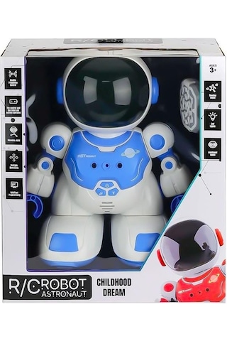 Pasifik Toys Uzaktan Kumandalı Akıllı Astronot Robot Işıklı Sesli Mavi Db05 Mavi