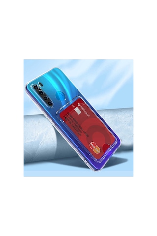Xiaomi Redmi Note 8 Kılıf Kartlıklı Şeffaf Clear Silikon Kapak Colr24903-çok Renkli