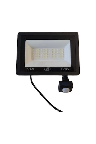 Ycl 50w Hareket Sensörlü Led Projektör 6500k Beyaz Işık Beyaz