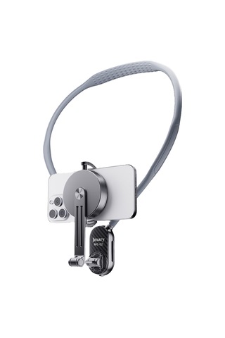 Jmary Mg-02 2in1 Eller Serbest Magnetik Boyun Askılı Telefon Tutucu Gri