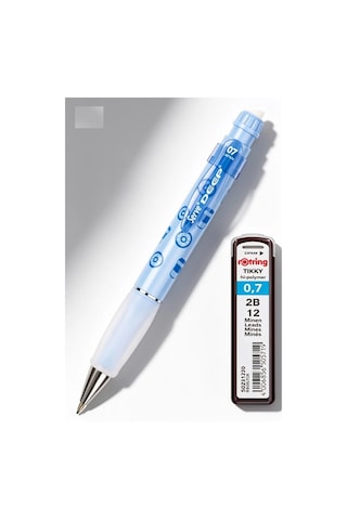 0.7 Mm Serve Deep Uçlu Kalem + 0.7 Rotring Uç Seti Tatlı Serisi Mavi