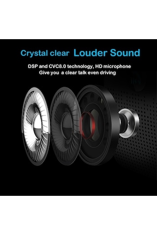 Besthome1 Bluetooth Araç Hoparlörü - Çift Bağlantı, 10 Saat Konuşma, Otomatik Açma/kapama, Net Ses Kalitesi Siyah Siyah