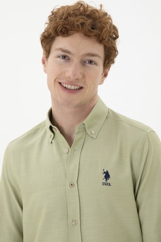 U.s. Polo Assn. Erkek Açık Haki Gömlek Basic 50287805-vr183 Açık Haki