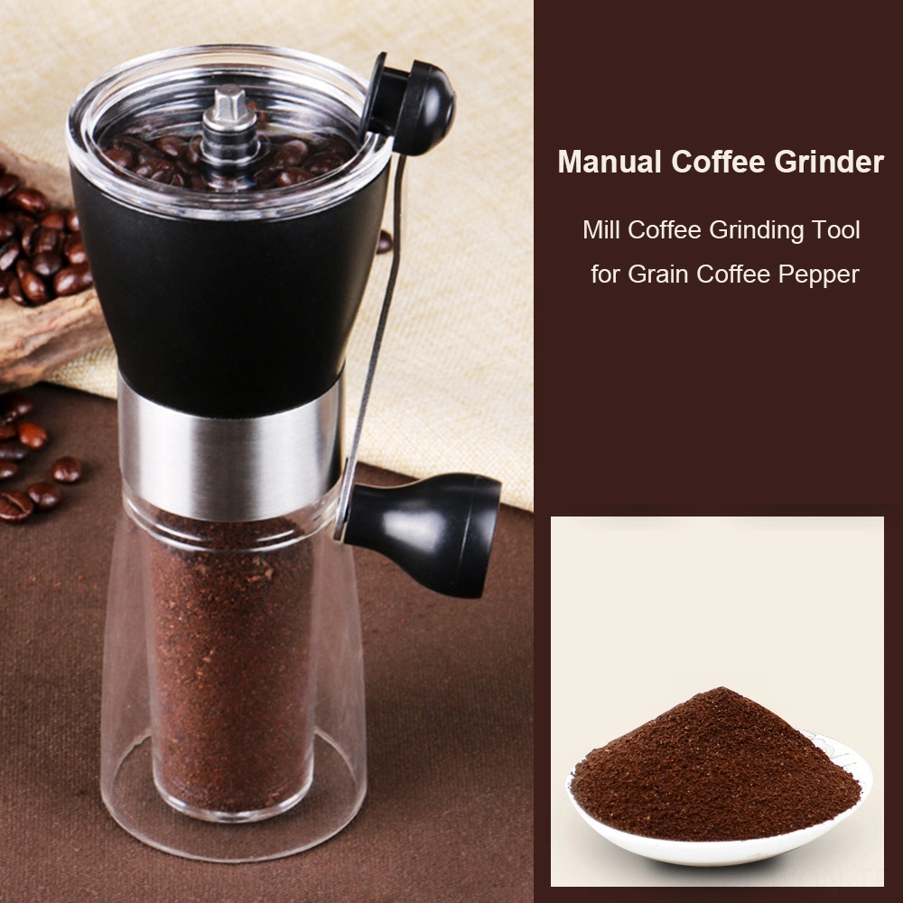 Neevoyu Ev Kullanıma Multifonksiyonel El Manuel Kahve, Zeytin, Biber Değirmeni - Ayarlandırabilir, Cam Gövde, Paslanmaz Çelik - Kolay Temizlenir Çok Renkli