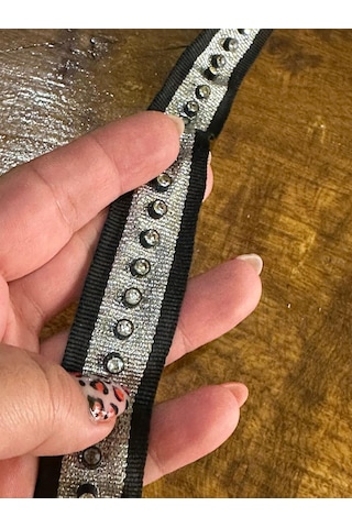 En 2 Cm Zirkon Taşlı Dekoratif Şerit Dikiş Aksesuarı 1 Metre