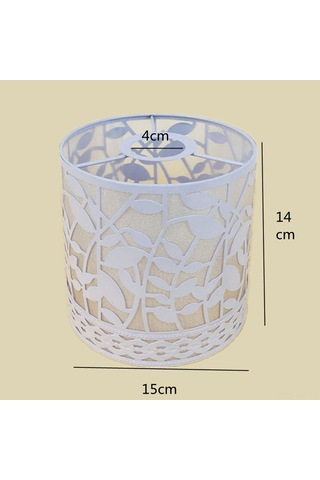 Ximistore9 Demir Avize Abajuru - E27 Beyaz Oval Işık Perdesi Beyaz