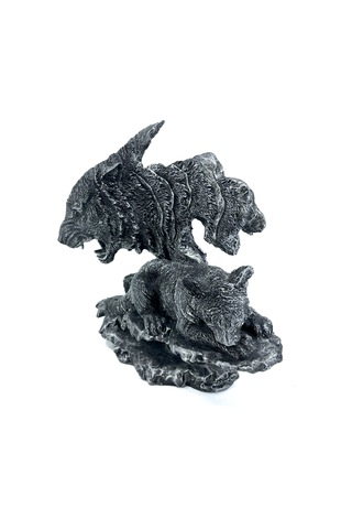 Kaplan Ve Yavrusu Biblo Heykel