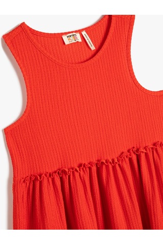 Koton Elbise Midi Boy Halter Yaka Kolsuz Rahat Kesim Kırmızı 3skg80034ak 3SKG80034AK401 Kırmızı