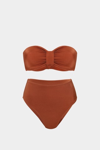 Açelyaokcu Premium Straplez Clementıa Fit Kadın Bikini Altı Kiremit