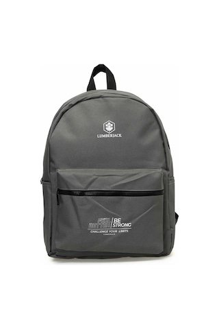 Lumberjack Avıs Siyah Unisex Sırt Çantası Okul Çantası Koyu Gri - Koyu Gri