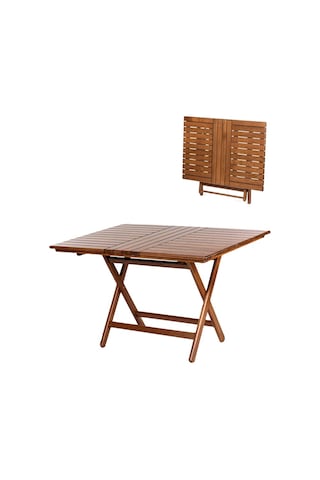 London Atina Ahşap Bahçe Balkon Takımı: 80X160 Masa + 4 Sandalye