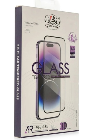 Mey İthalat Apple iPhone Uyumlu 16e Bilvis 3d Cam Ekran Koruyucu