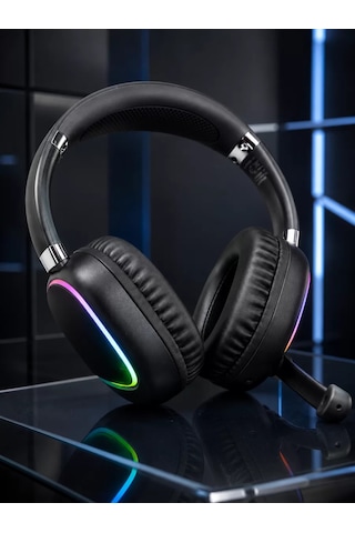 Northcity Bluetooth 5.0 Rgb Işıklı Kablosuz Mikrofonlu Kulak Üstü Kulaklık