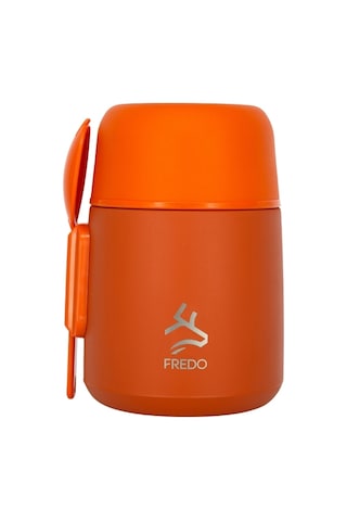 Duo Dine Bebek Turuncu Mama Kabı & Yemek Saklama Termosu, Mug - 8 Saat Sıcak, 12 Saat Soğuk Tutma 500 Ml Turuncu