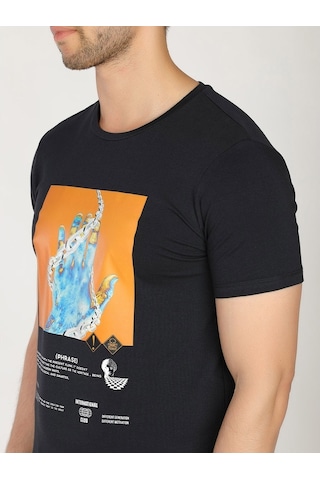 Roberto Cavalli Erkek Tshirt /M.Rob.0421.14023 - Lacivert