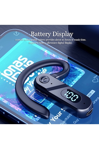 Singree "v28 Kablosuz Kulaklık - Açık Kulak Tasarımı, Bt5.2, 20 Saat Müzik, Mikrofonlu Ofis & Spor Kullanımı"