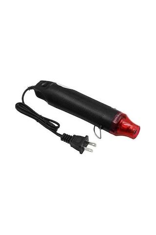 Createtech Elektrikli Sıcak Hava Tabancası 300w, Mini El Isı Aleti, Amerikan Prizli, Siyah Model