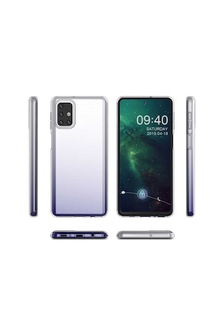 Galaxy M31S Kılıf Zore Şeffaf Ince Ve Esnek Süper Silikon Kılıf Renksiz