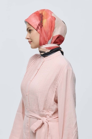 Moda Kaşmir Lavendi Desen Bambu Eşarp Siyah-samyeli