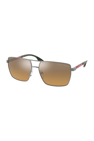 Prada Linea Rossa Güneş Gözlüğü - Polarize Ps 50ws 59 Dg109o Metalik Gri