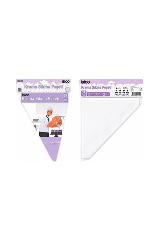 Naylon 25cm 50pcs Krema Sıkma Poşeti Torbası 5468 Çok Renkli