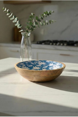 Mango Agacı Sunum Servis Kasesi & Dekoratif Kase 25 Cm Desenli Çok Renkli