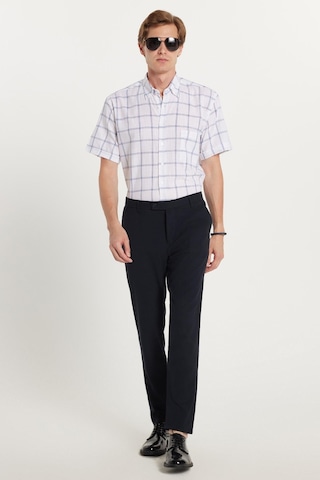 Tudors Erkek Slim Fit Dar Kesim Chino Yandan Cepli Pamuklu Lacivert Pantolon-35723 Lacivert
